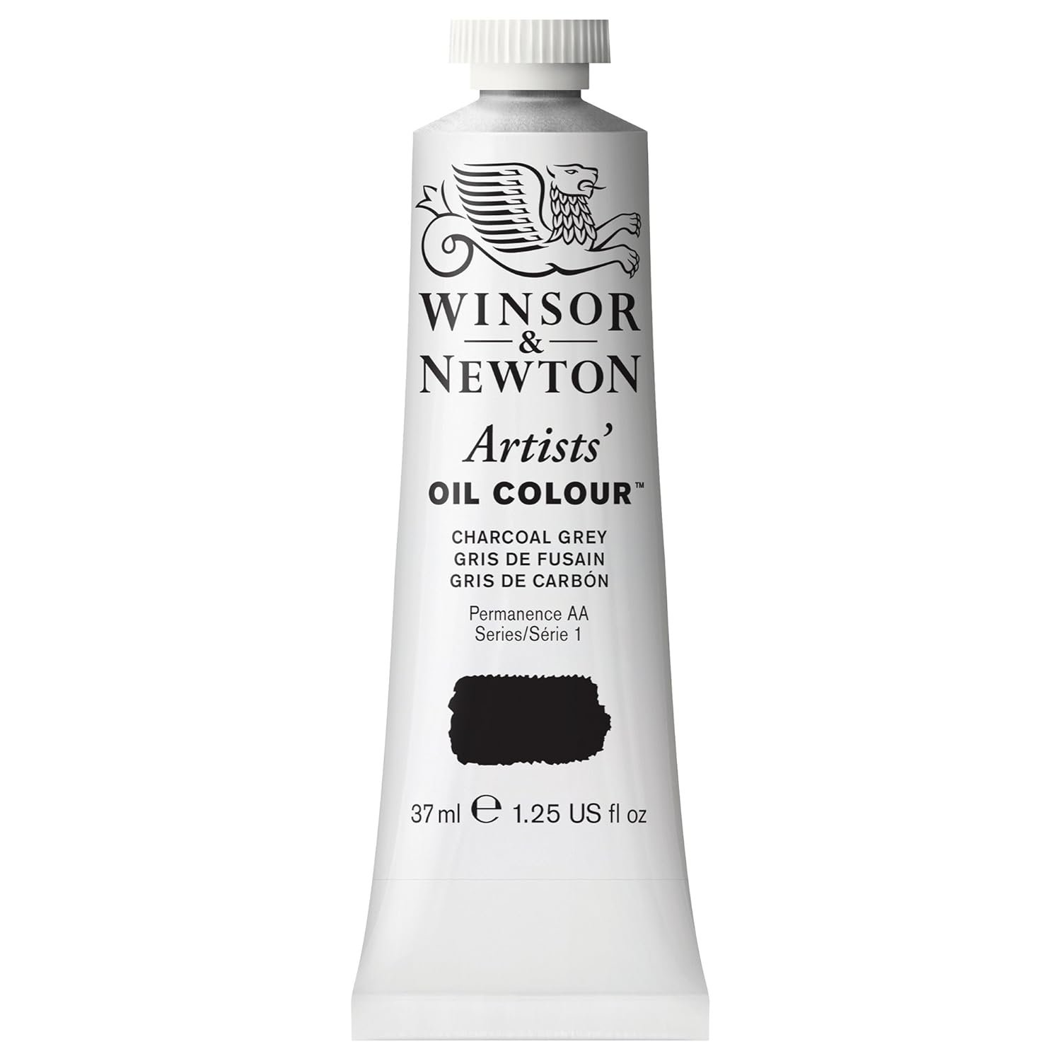 WINSOR & NEWTON ARTIST OIL COLOUR 37 ML CHARCOAL GREY S1 (142)