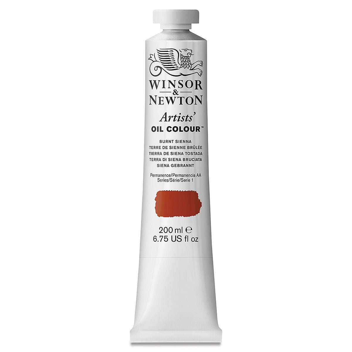 WINSOR & NEWTON ARTIST OIL COLOUR 200 ML SR 1 BURNT SIENNA (074)