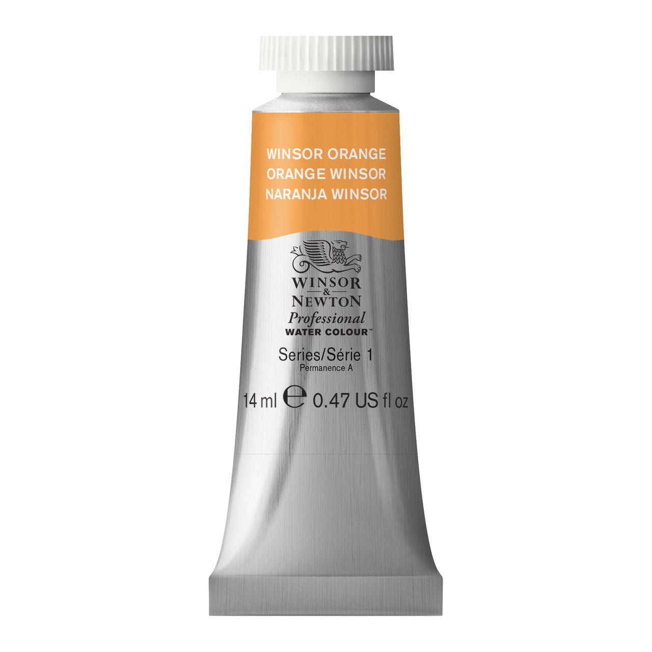 WINSOR & NEWTON PROFESSIONAL WATER COLOUR TUBE 14 ML SR  1 WINSOR ORANGE (724)