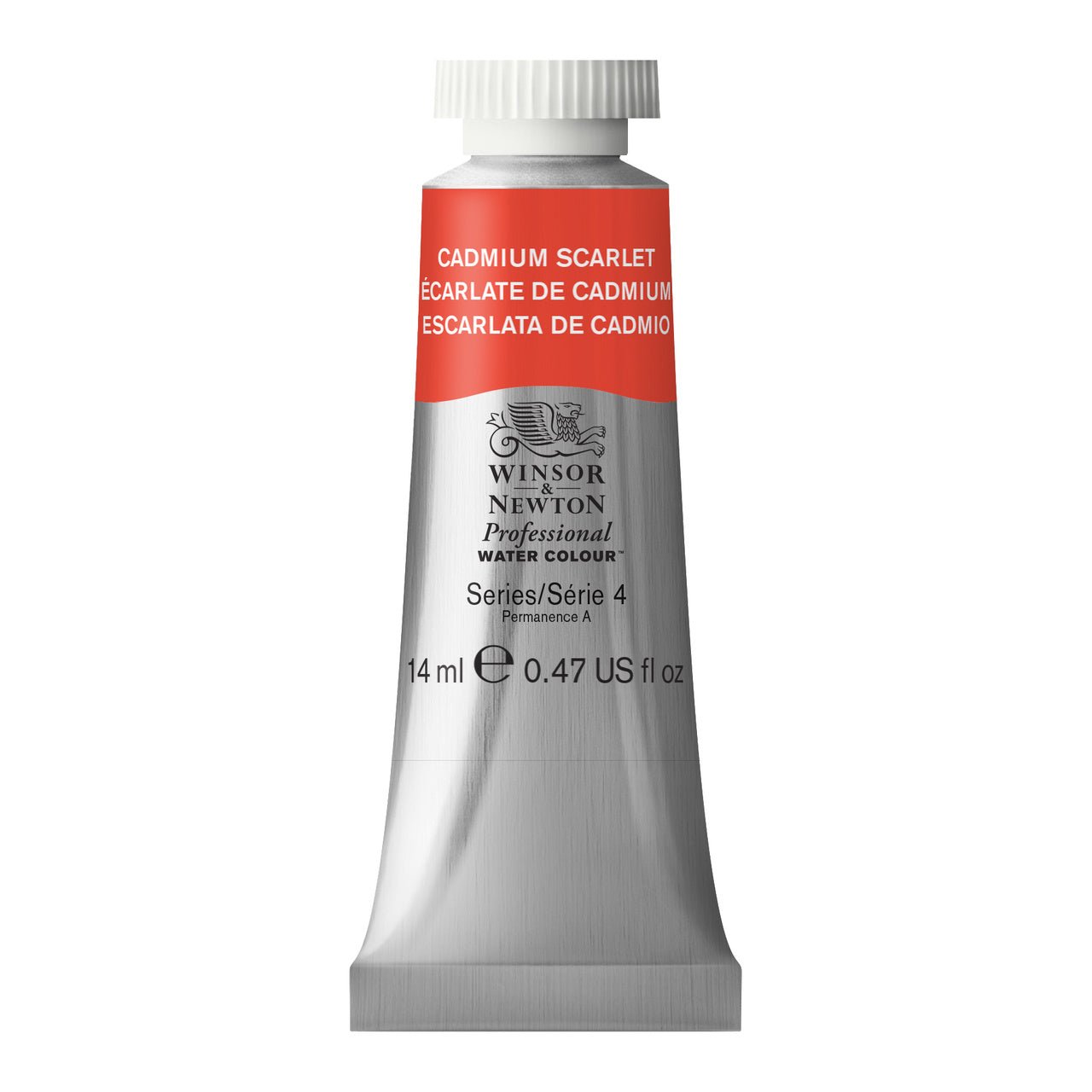 WINSOR & NEWTON PROFESSIONAL WATER COLOUR TUBE 14 ML SR  4 CADMIUM SCARLET (106)