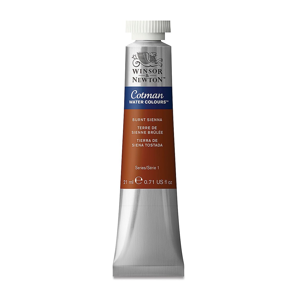 WINSOR & NEWTON COTMAN WATER COLOUR TUBE 21 ML SR  1 BURNT SIENNA (074)