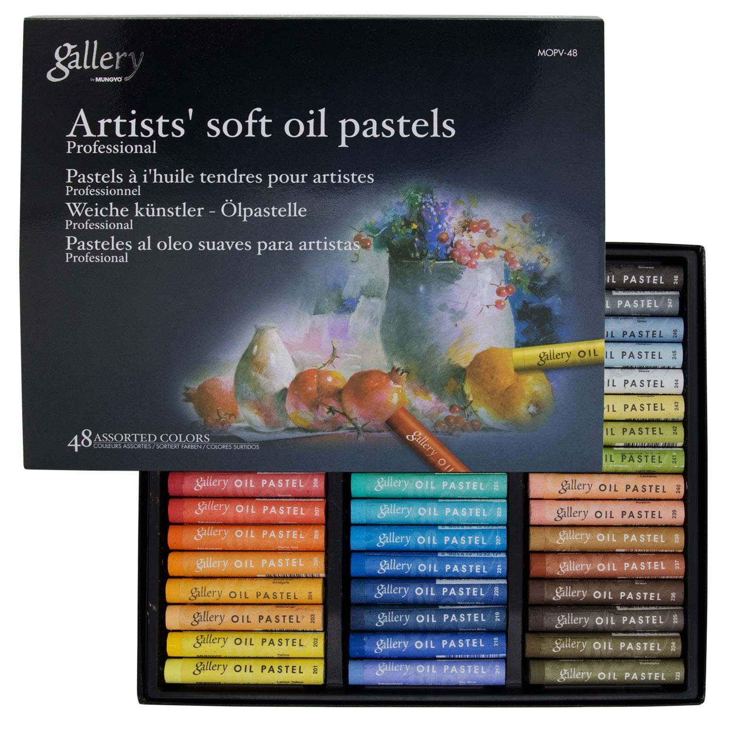 MUNGYO SOFT OIL PASTEL SET OF 48 ASSORTED (MOPV-48)