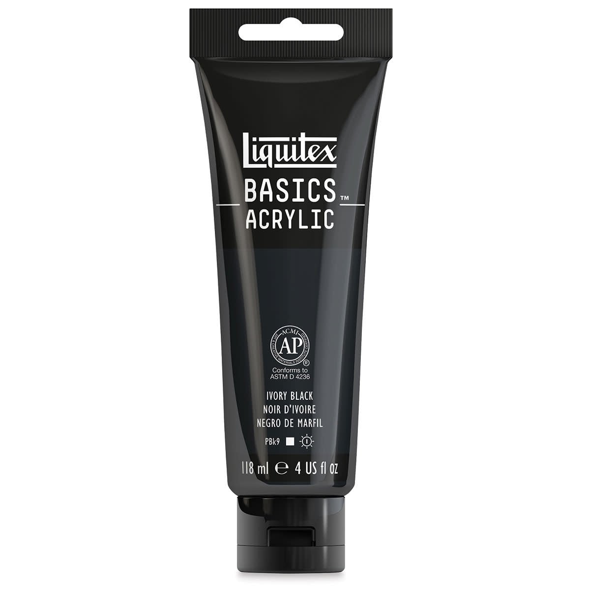 LIQUITEX BASICS ACRYLIC 118 ML IVORY BLACK 6244