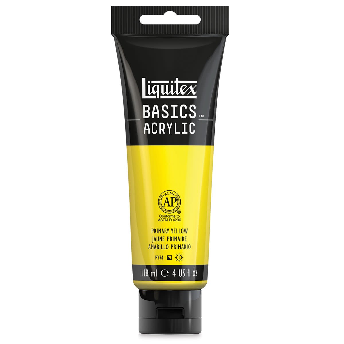 LIQUITEX BASICS ACRYLIC 118 ML PRIMARY YELLOW 6410