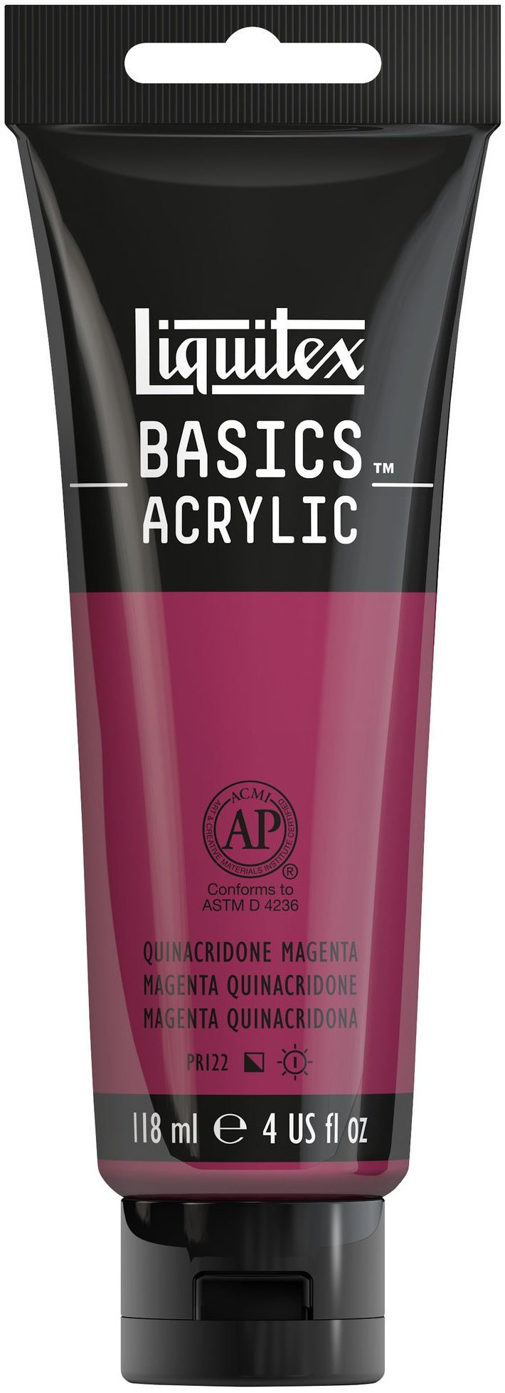LIQUITEX BASICS ACRYLIC 118 ML QUINACRIDONE MAGENTA 6114