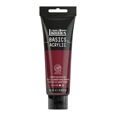 LIQUITEX BASICS ACRYLIC 118 ML CAD RED DEEP HUE 6311