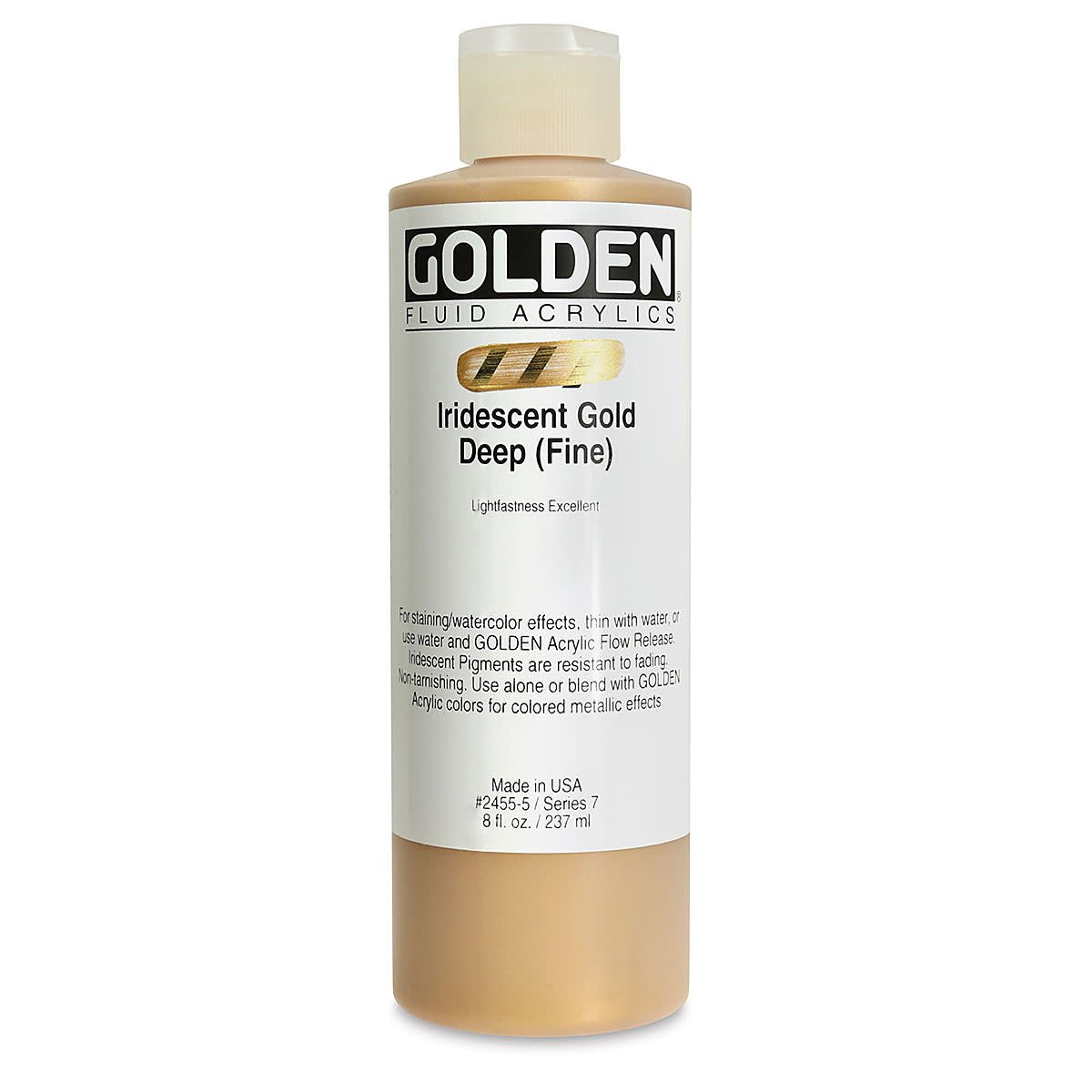 GOLDEN FLUID ACRYLIC COLOUR 236 ML IRIDISCENT GOLD DEEP FINE