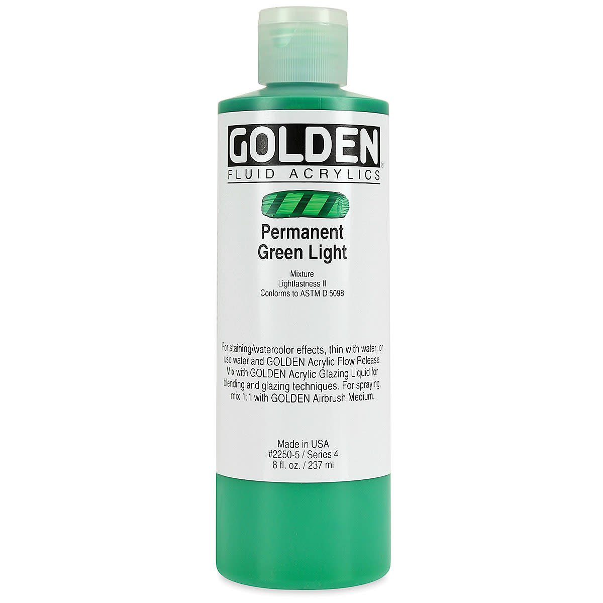 GOLDEN FLUID ACRYLIC COLOUR 236 ML PERMANENT GREEN LIGHT