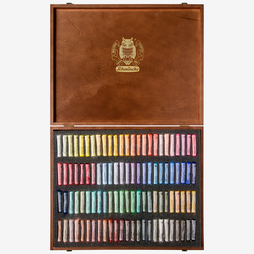 SCHMINCKE EXTRA SOFT PASTELS WOODEN BOX SET OF 100  (77 100)