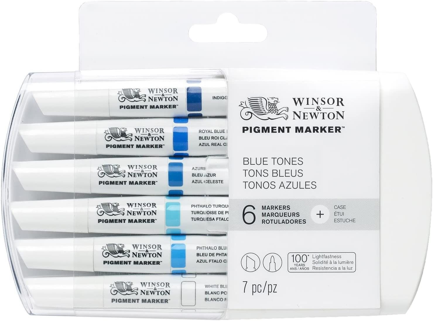 WINSOR & NEWTON PIGMENT MARKER BLUE TONES SET OF 6 (290044)