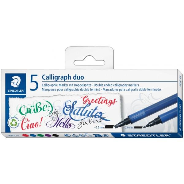 STAEDTLER CALLIGRAPHY MARKER SET OF 5 (3002 C5)