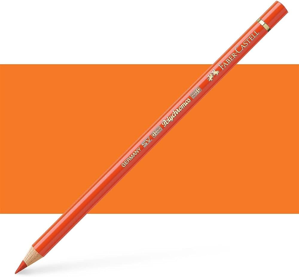 FABERCASTELL POLYCHROMOS COLOUR PENCILS DARK CADMIUM ORANGE (115)