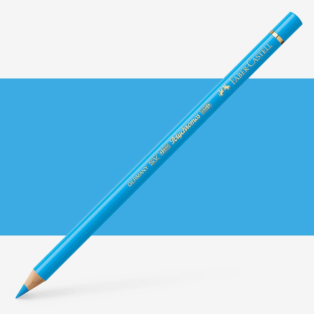 FABERCASTELL POLYCHROMOS COLOUR PENCILS LIGHT PHTHALO BLUE (145)