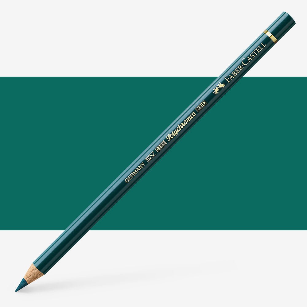 FABERCASTELL POLYCHROMOS COLOUR PENCILS DEEP COBALT GREEN (158)
