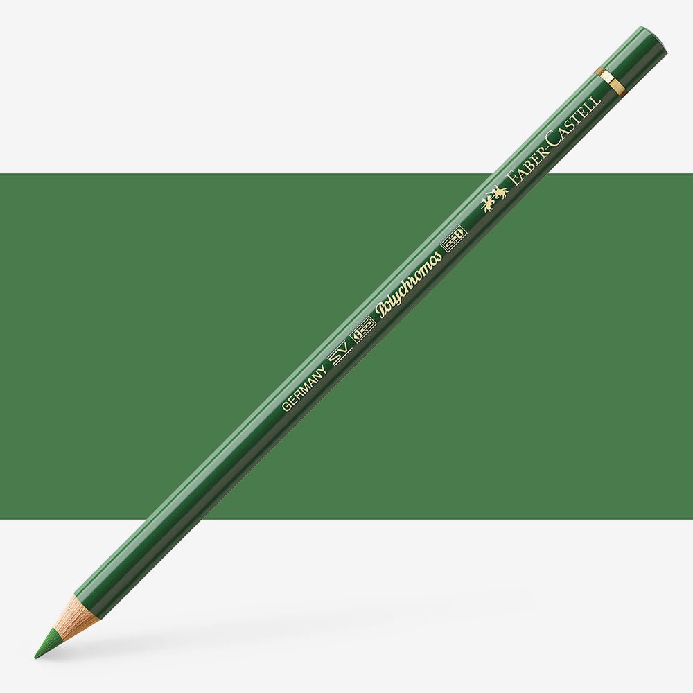 FABERCASTELL POLYCHROMOS COLOUR PENCILS PERMANENT GREEN OLIVE (167)