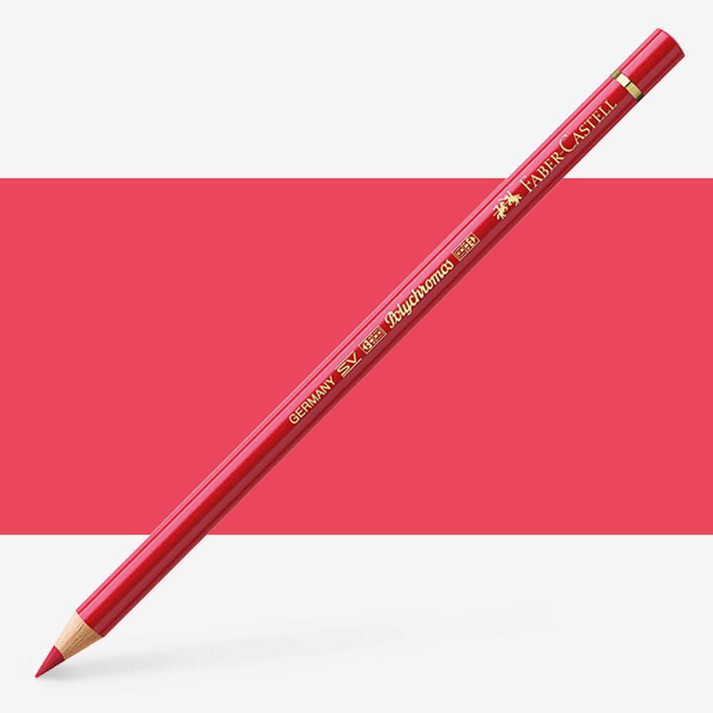 FABERCASTELL POLYCHROMOS COLOUR PENCILS DEEP SCARLET RED (219)