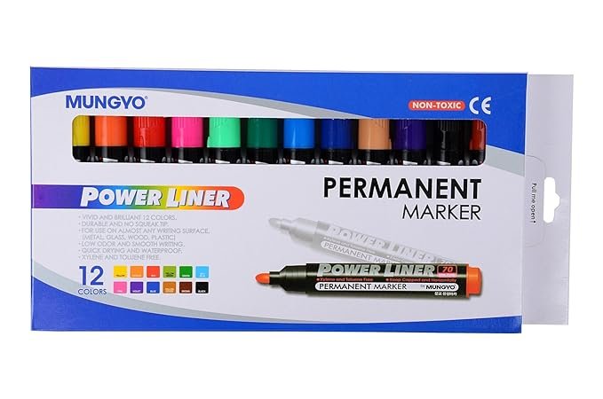 MUNGYO PERMANENT MARKER SET OF 12