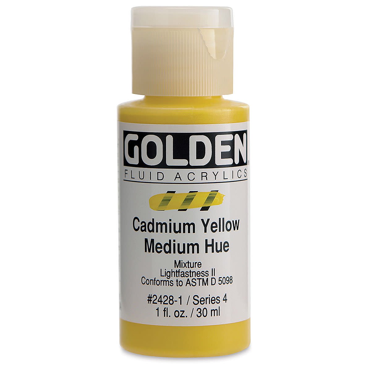 GOLDEN FLUID ACRYLIC 30 ML SR 4 CADMIUM YELLOW MEDIUM HUE 0002428-1