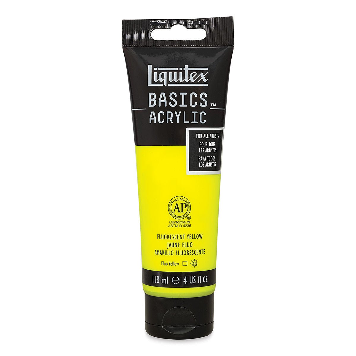 LIQUITEX BASICS ACRYLIC 118 ML FLUORESCENT YELLOW 6981