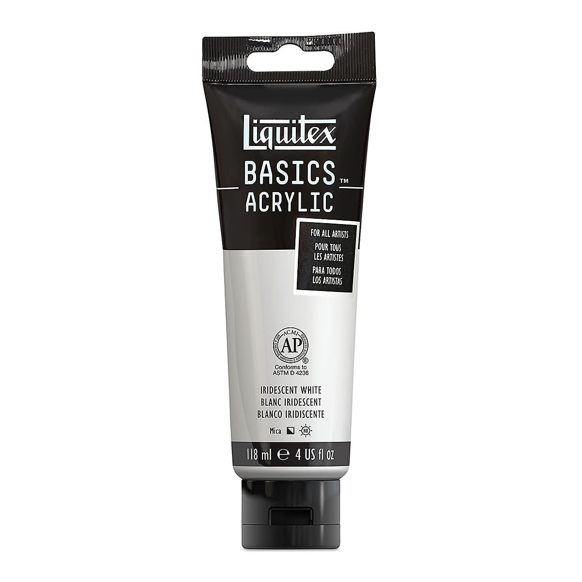 LIQUITEX BASICS ACRYLIC 118 ML IRIDESCENT WHITE 6238