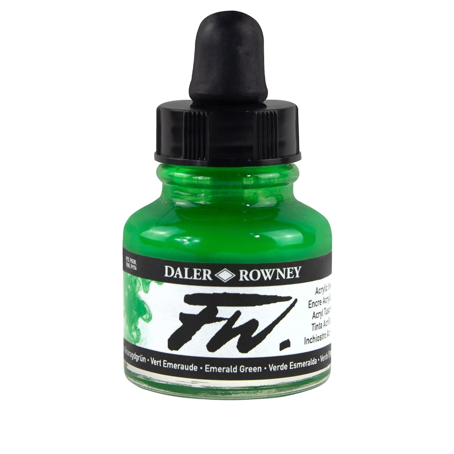DALER & ROWNEY FW ACRYLIC INK 29.5 ML EMERALD GREEN 160029335