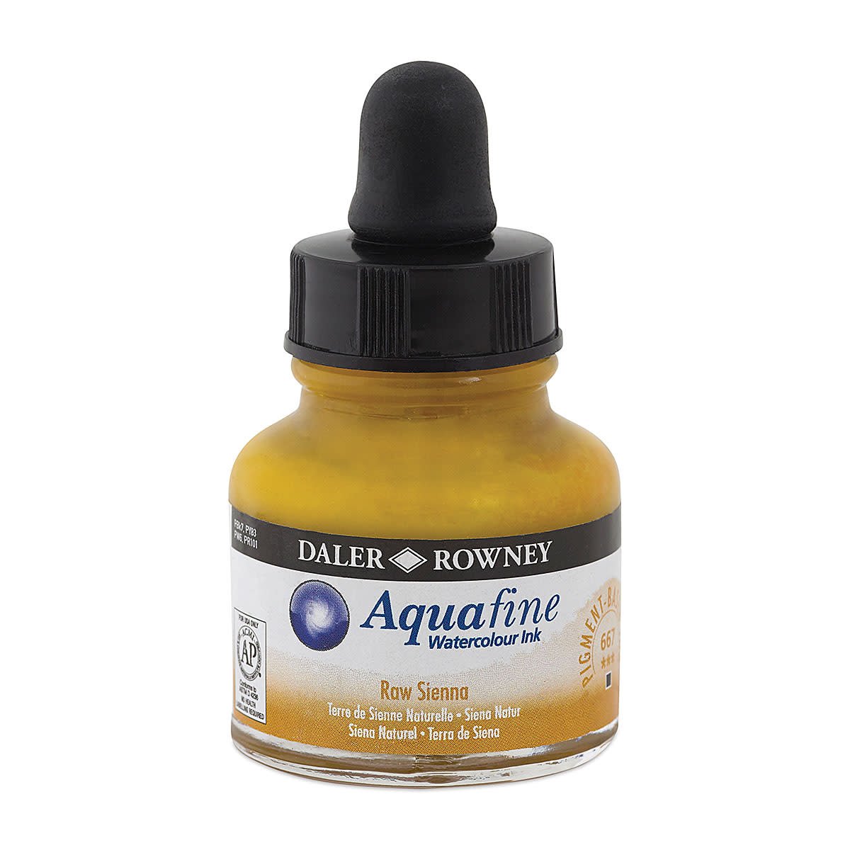 DALER & ROWNEY AQUAFINE WATER COLOUR INK RAW SIENNA 29.5 ML (667)