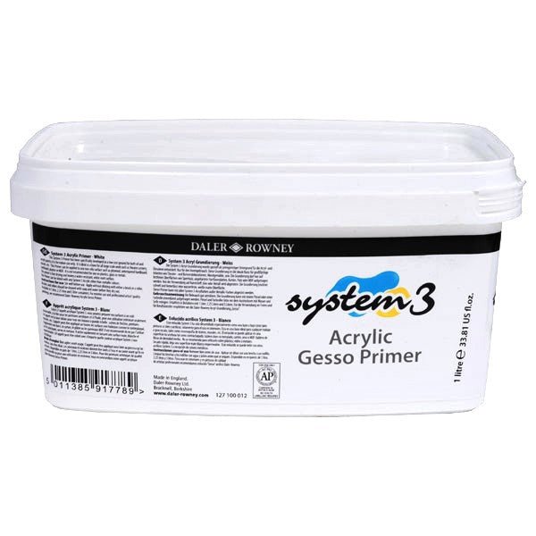 DALER & ROWNEY SYSTEM 3 ACRYLIC GESSO PRIMER 1000 ML 127100012