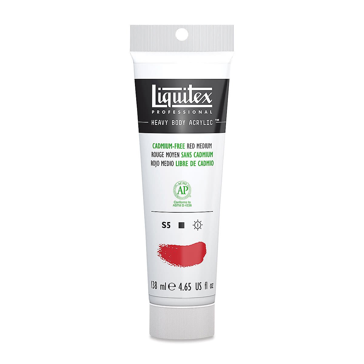 LIQUITEX PROFESSIONAL HEAVY BODY ACRYLIC 138 ML CADMIUM FREE RED MED  S5