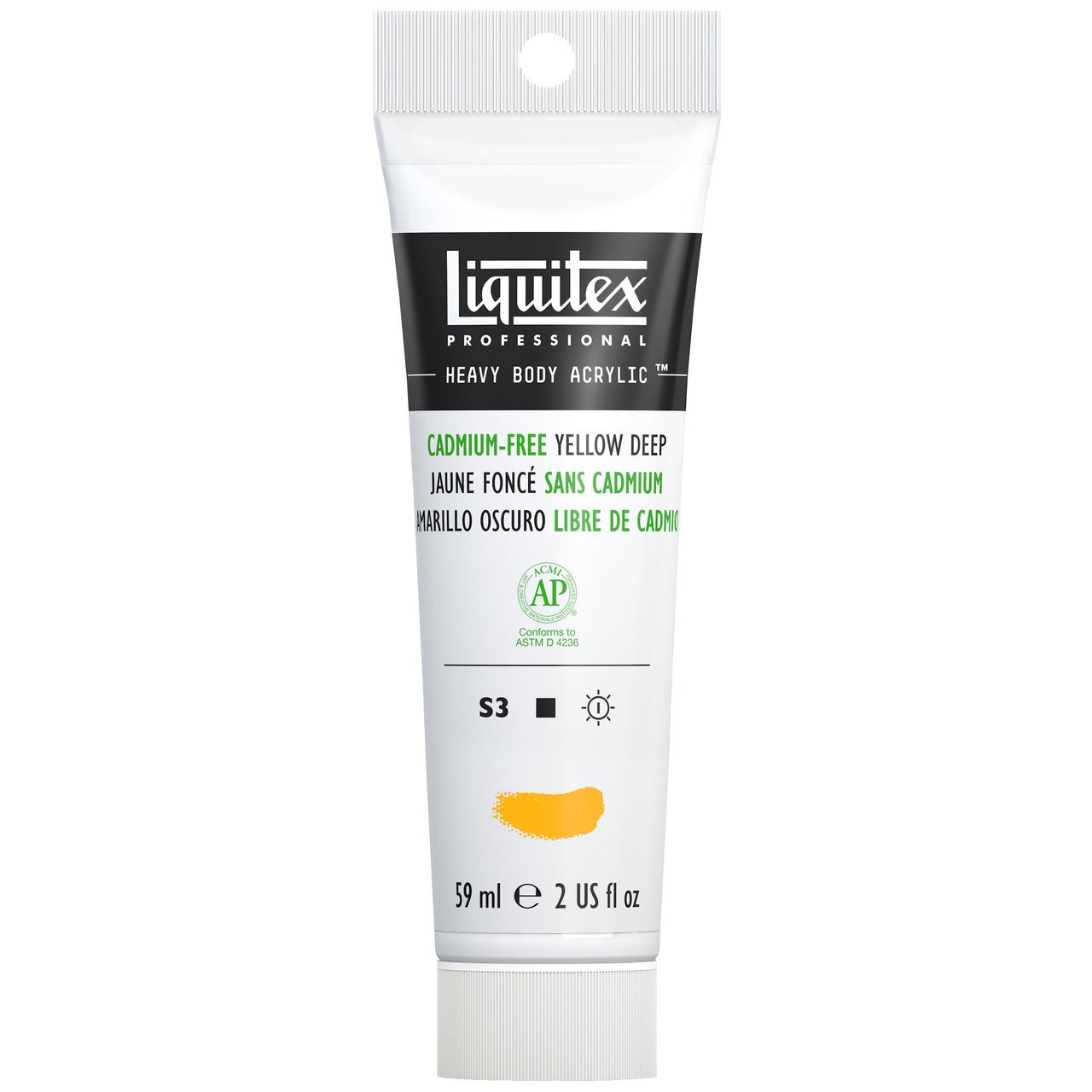 LIQUITEX PROFESSIONAL HEAVY BODY ACRYLIC 59 ML CADMIUM FREE YEL DEEP  S3