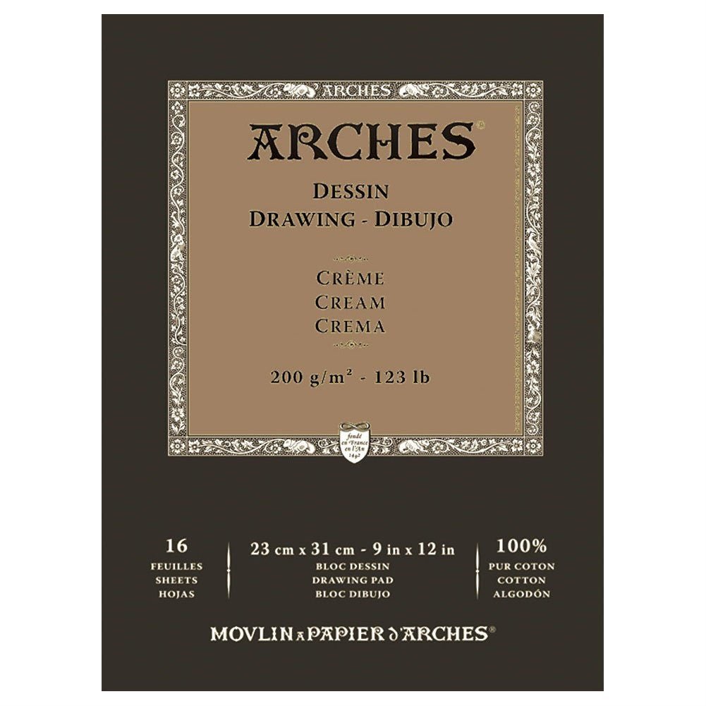 ARCHES DRAWING PAD 16 SHEETS 200G 9" X 12"