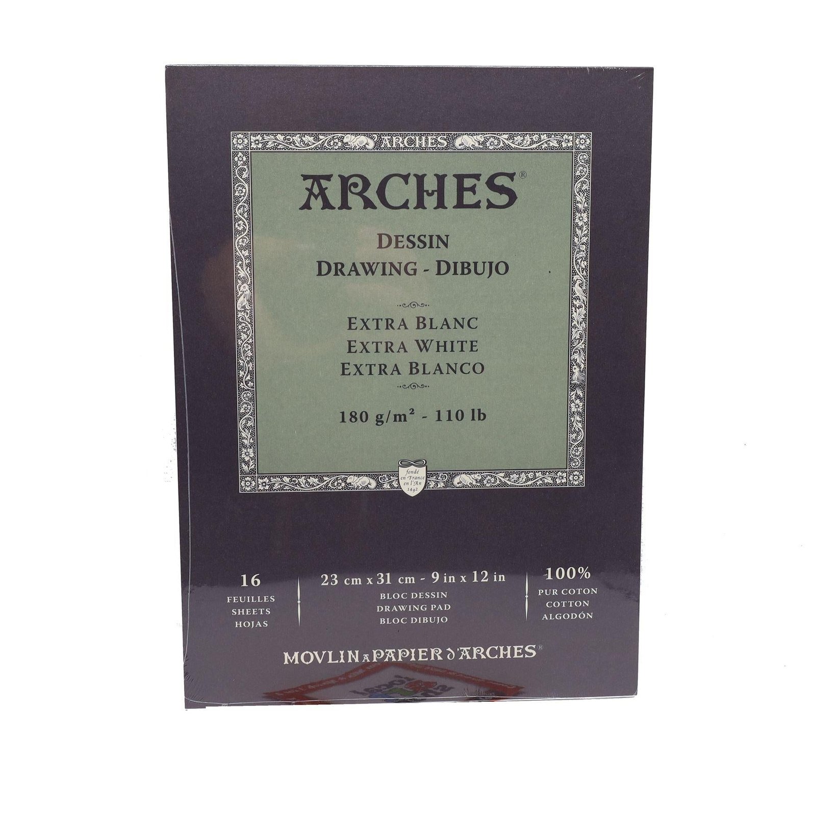 ARCHES DRAWING PAD 16 SHEETS 180G 9" X 12"