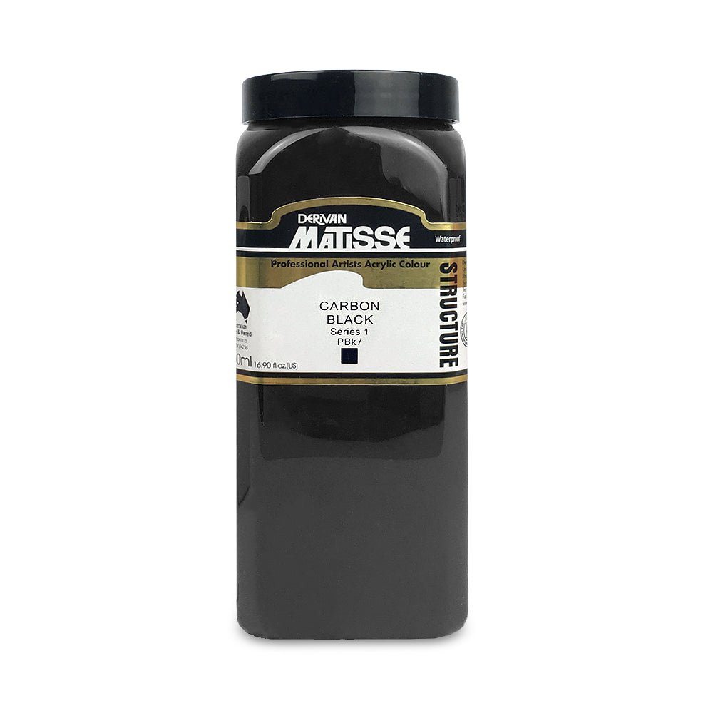MATISSE STRUCTURE ACRYLIC 500 ML SR 1 CARBON BLACK (1M5CBK)