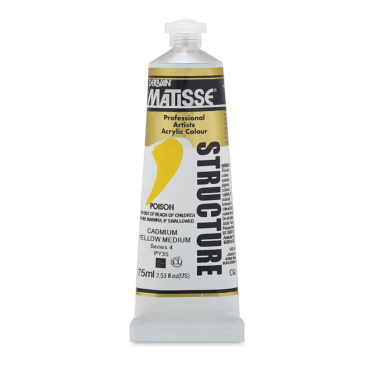 MATISSE STRUCTURE ACRYLIC 75 ML SR4 CAD YELLOW MED