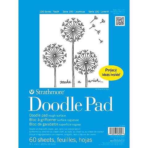 STRATHMORE PADS FOR AGES 5 AND UP DOODLE 60 SHEETS SR 100  22.9 x 30.5 CM (P27-009-1)