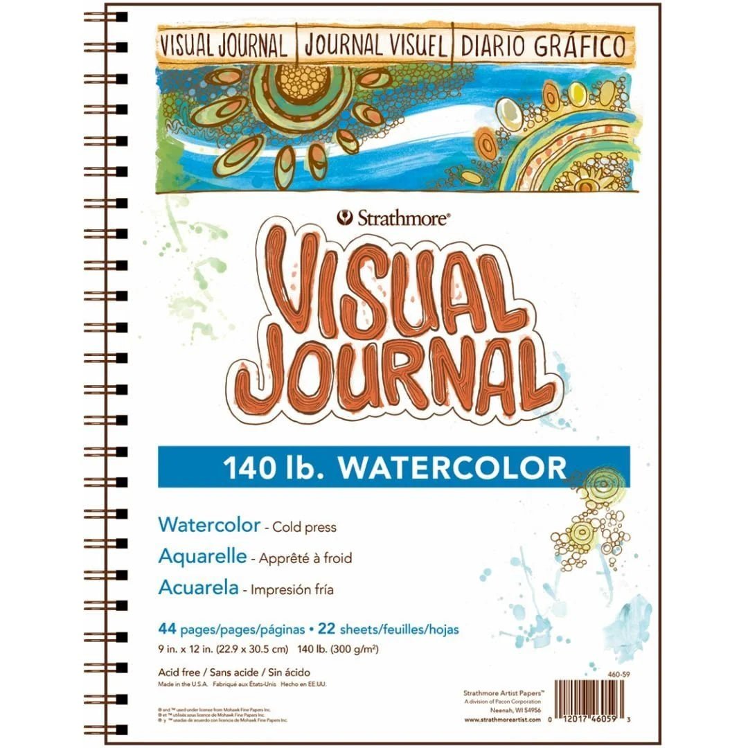 STRATHMORE WATER COLOUR VISUAL JOURNAL 34 SHEETS SR 400 COLD PRESSED 190 GSM 22.9 x 30.5 CM (P460-49-4)