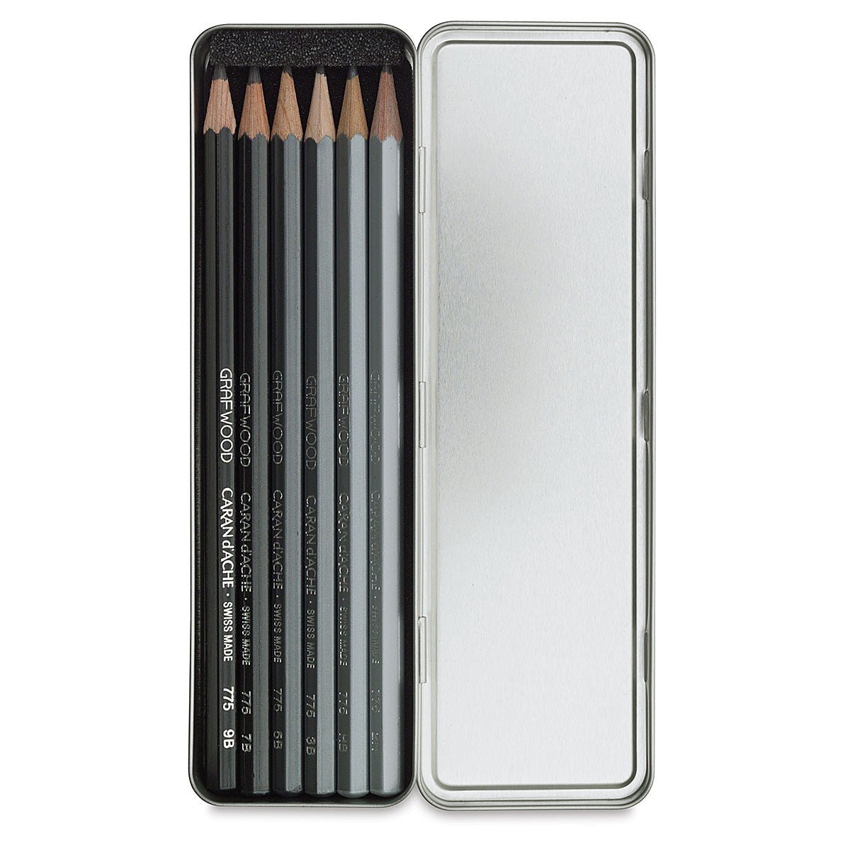 CARAN DACHE GRAPHITE LINE PENCIL METAL BOX SET OF 6 (775.306)