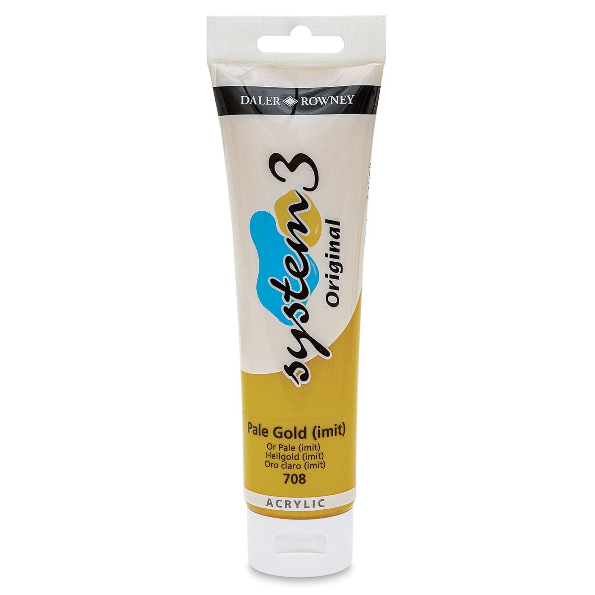 DALER & ROWNEY SYSTEM 3 ACRYLIC 150 ML PALE GOLD IMIT 150708