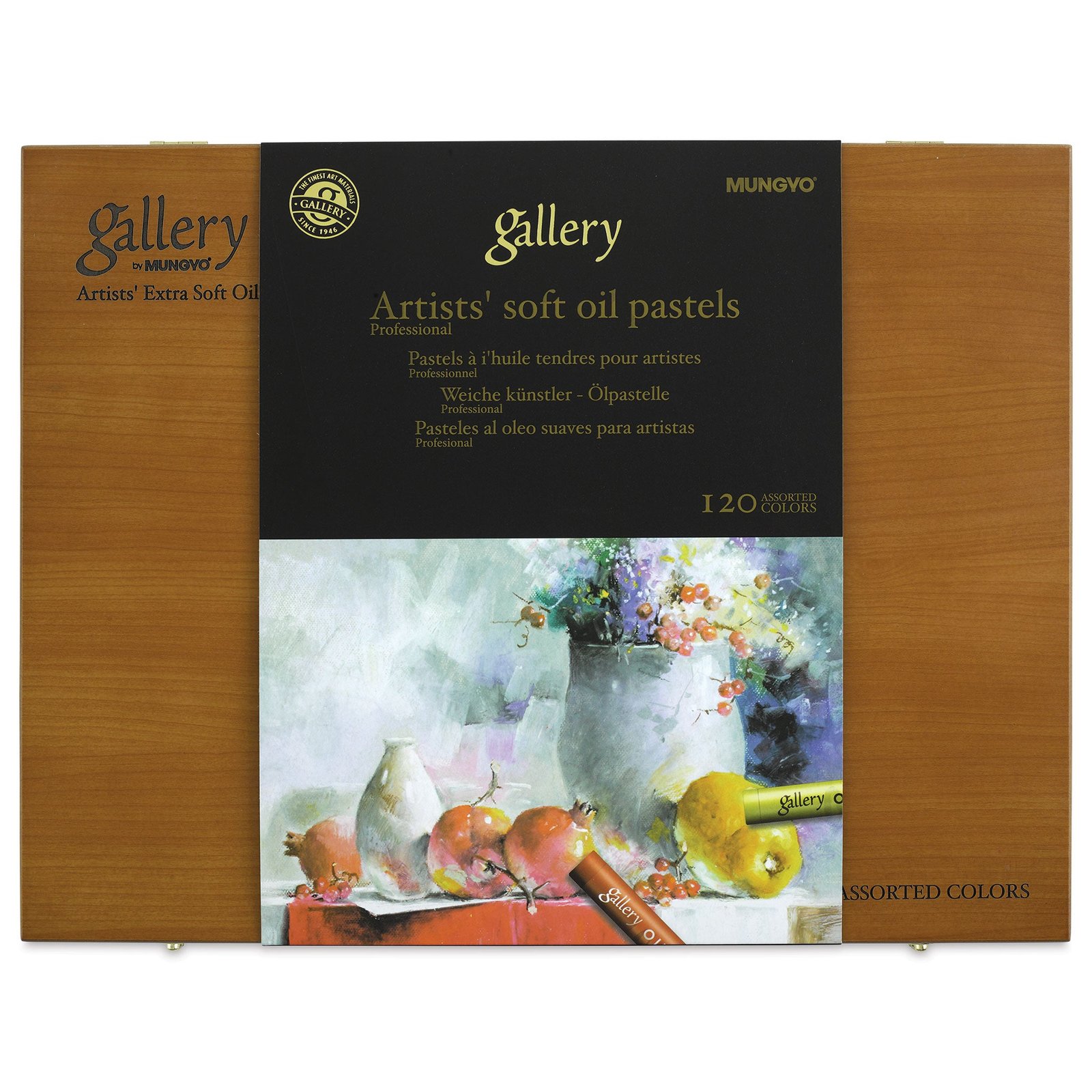 MUNGYO SOFT OIL PASTEL WOODEN BOX  SET OF 120 (MOPV-120)