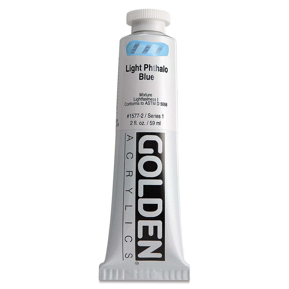 GOLDEN HEAVY BODY ACRYLIC 59 ML SR 1 LIGHT PHTHALO BLUE 1577-2 (0001577-2)