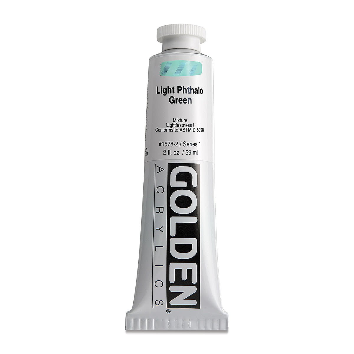GOLDEN HEAVY BODY ACRYLIC 59 ML SR 1 LIGHT PHTHALO GREEN 1578-2 (0001578-2)