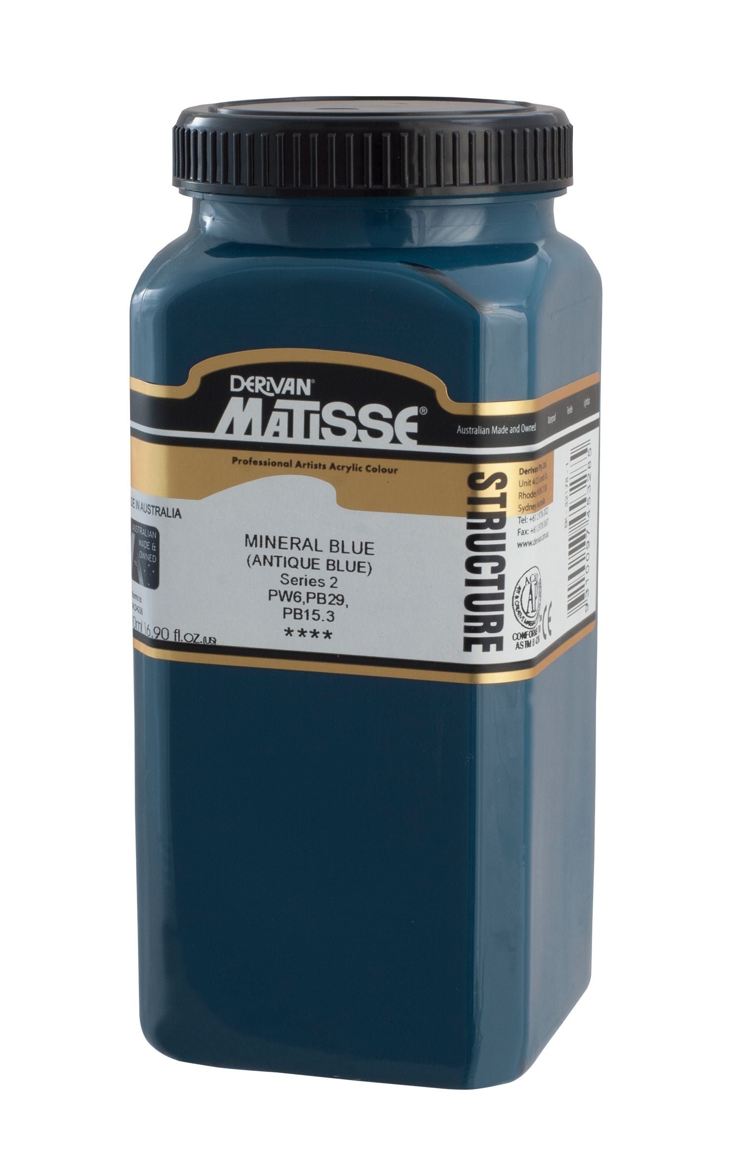 MATISSE STRUCTURE ACRYLIC 500 ML SR 2 MINERAL BLUE ANTQUIE 1M5MIBL