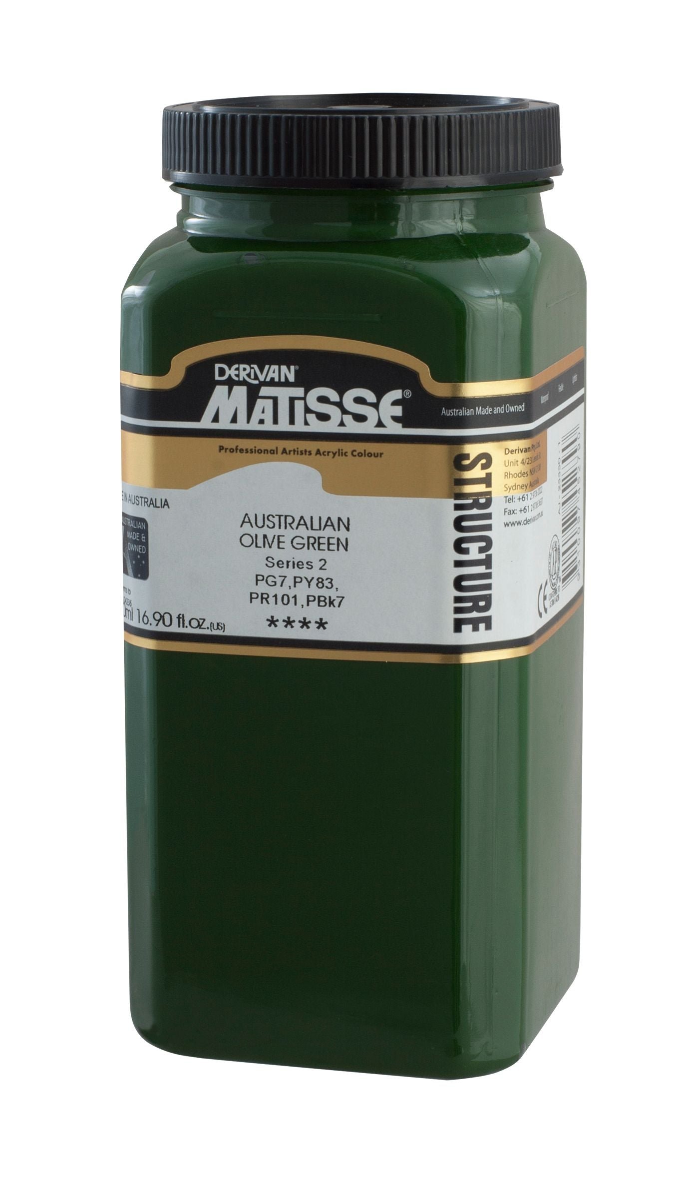 MATISSE STRUCTURE ACRYLIC 500 ML SR 2 AUSTRALIAN OLIVE GREEN 1M5AOG