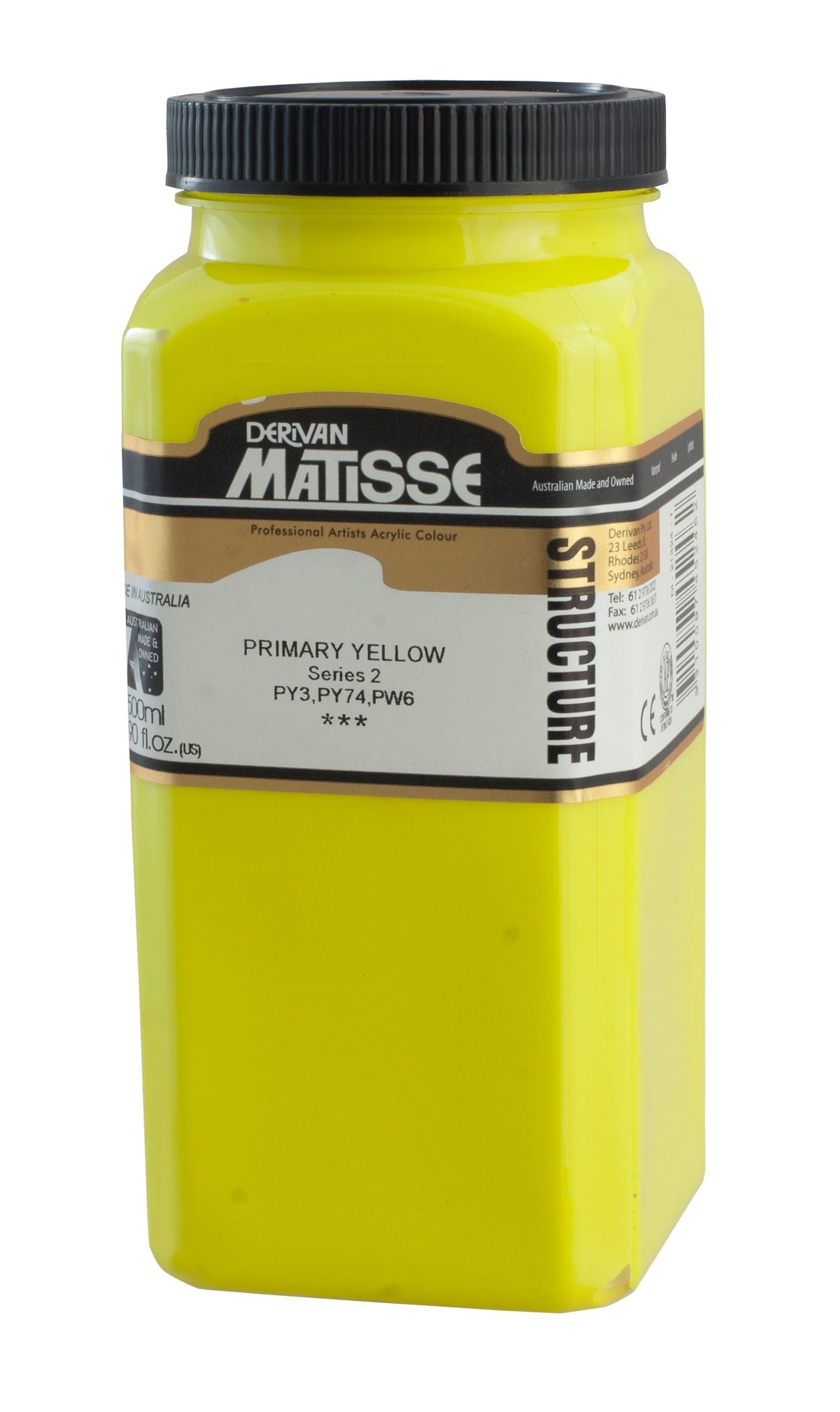 MATISSE STRUCTURE ACRYLIC 500 ML SR 2 PRIMARY YELLOW 1M5PYY