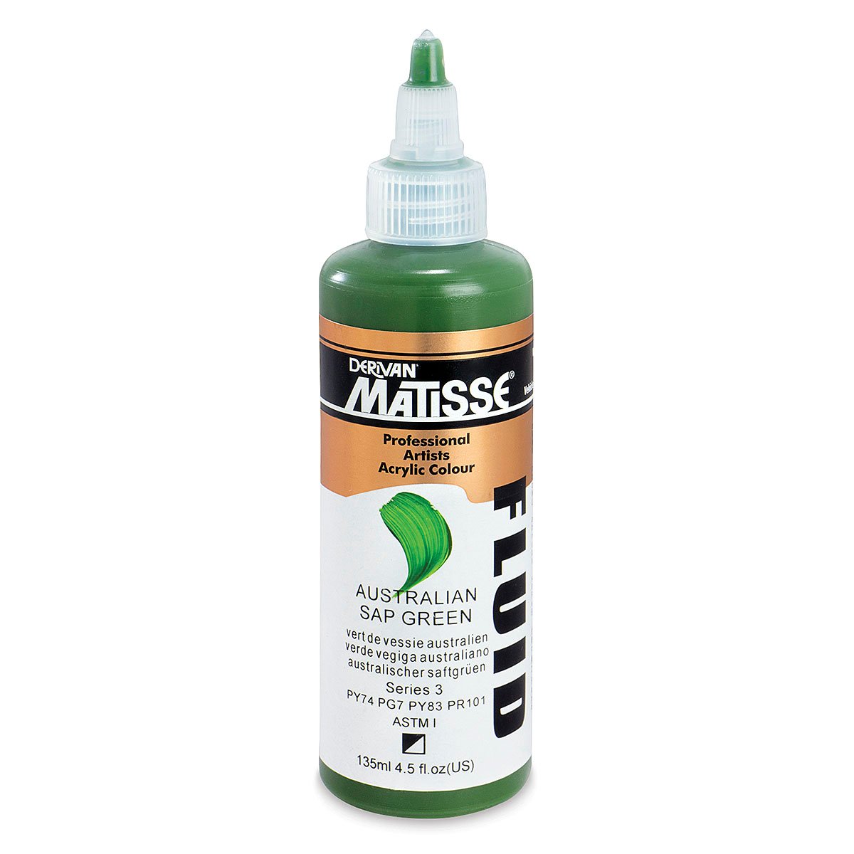 MATISSE FLUID ACRYLIC 135 ML SR 3 AUSTRALIAN SAP GREEN 1MFU35ASG