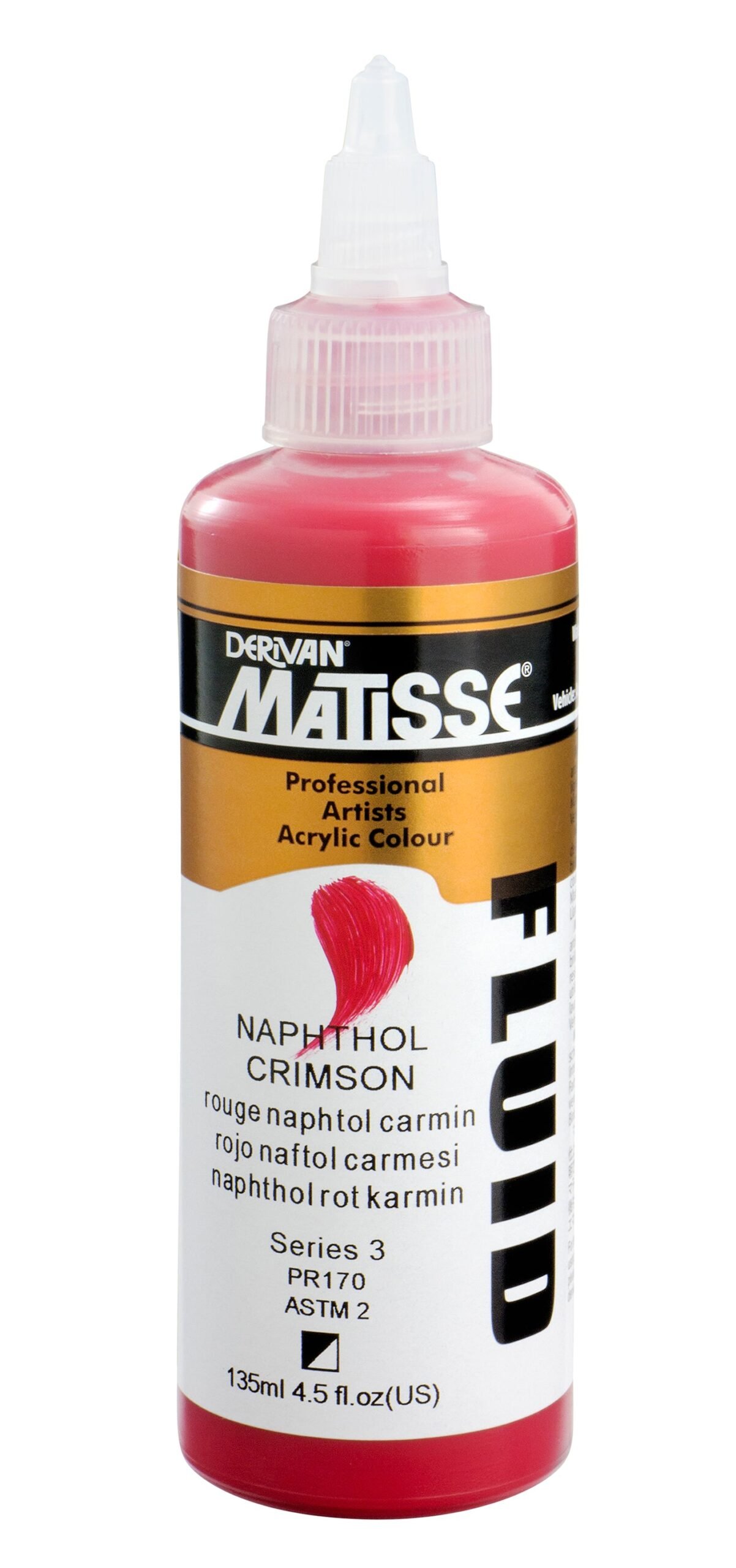 MATISSE FLUID ACRYLIC 135 ML SR 3 NAPHTHOL CRIMSON 1MFU35NC