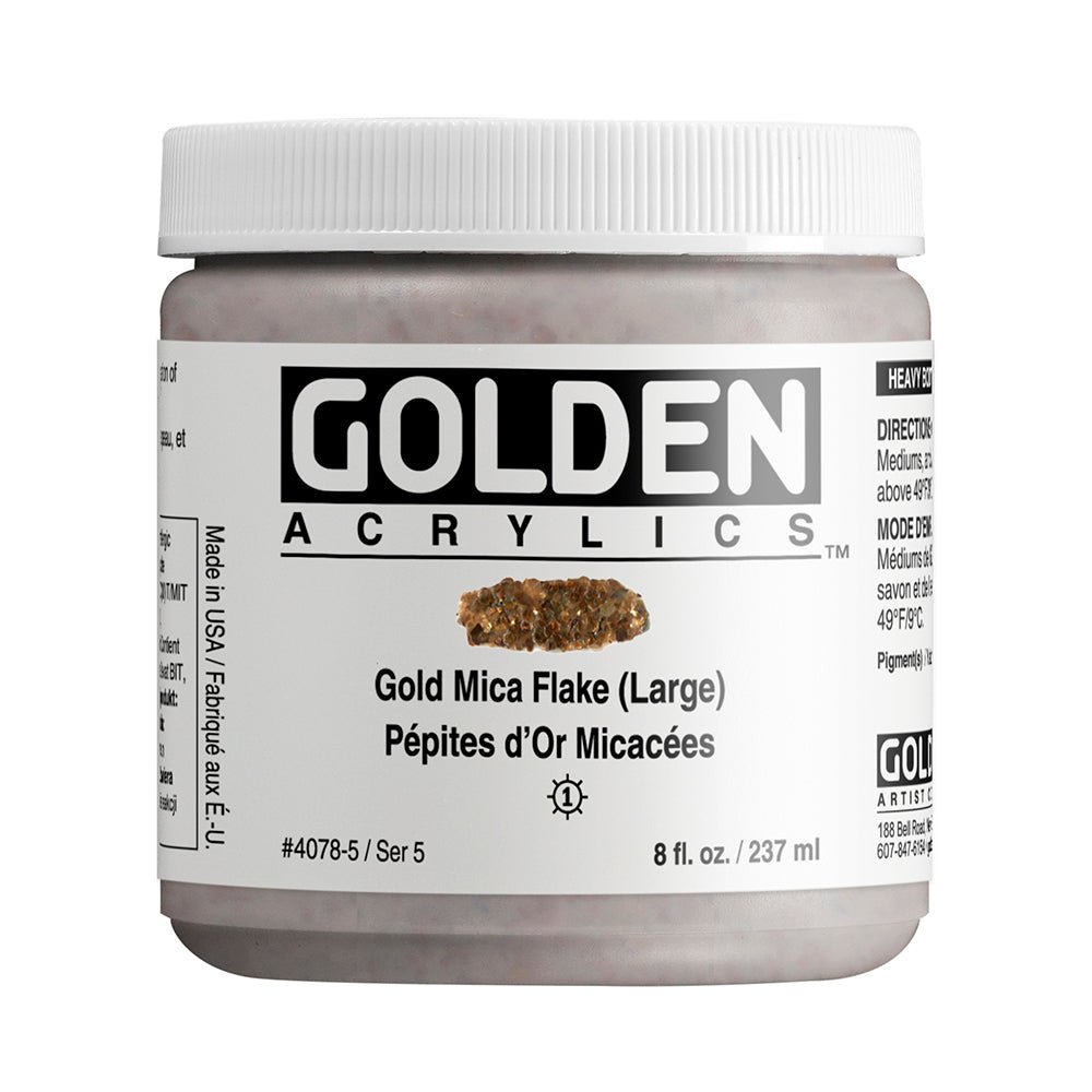 GOLDEN ACRYLIC MEDIUM 236 ML MICA FLAKE LARGE (004078-5)
