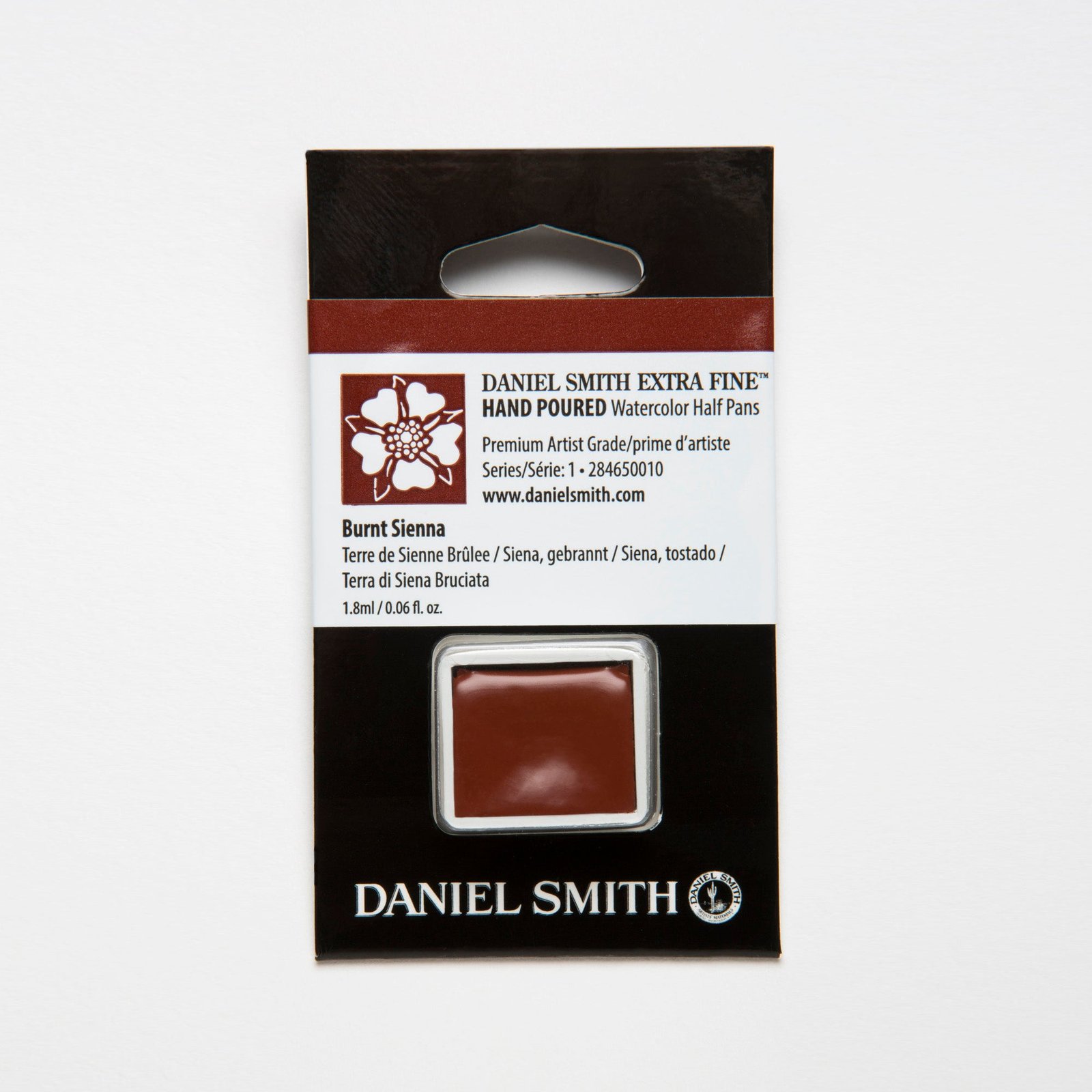DANIEL SMITH EXTRA FINE WATERCOLOUR HALF PANS SR 1 1.8 ML BURNT SIENNA (284650010)