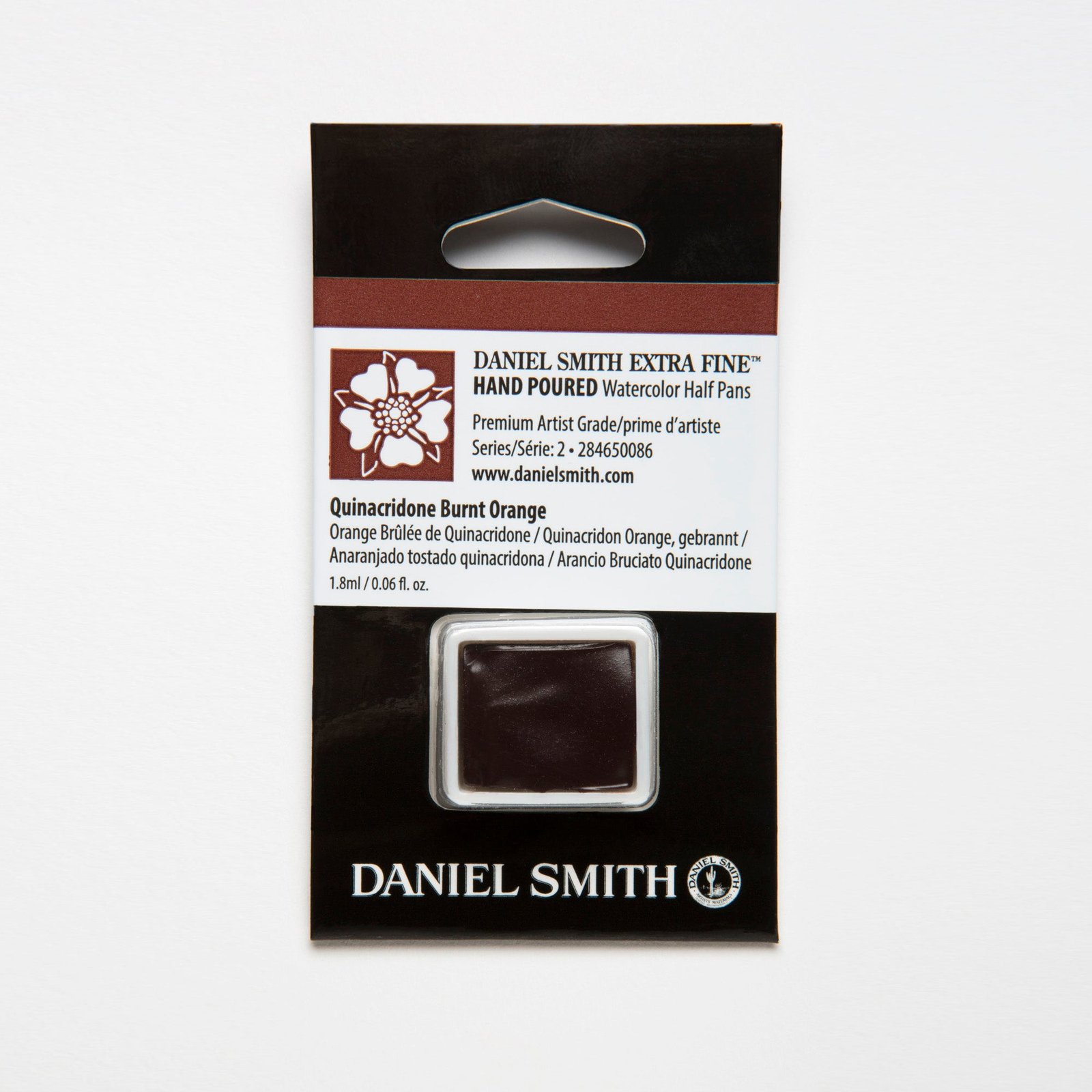 DANIEL SMITH EXTRA FINE WATERCOLOUR HALF PANS SR 2 1.8 ML QUINACRIDONE BURNT ORANGE (284650086)
