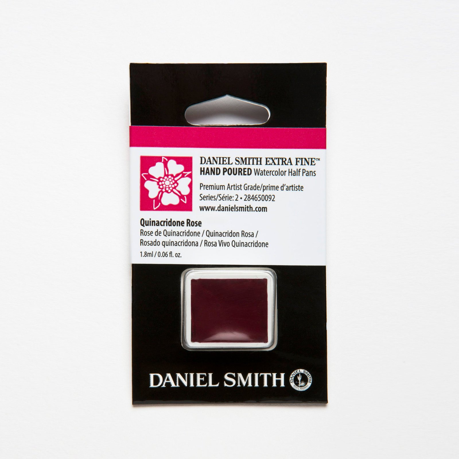DANIEL SMITH EXTRA FINE WATERCOLOUR HALF PANS SR 2 1.8 ML QUINACRIDONE ROSE (284650092)