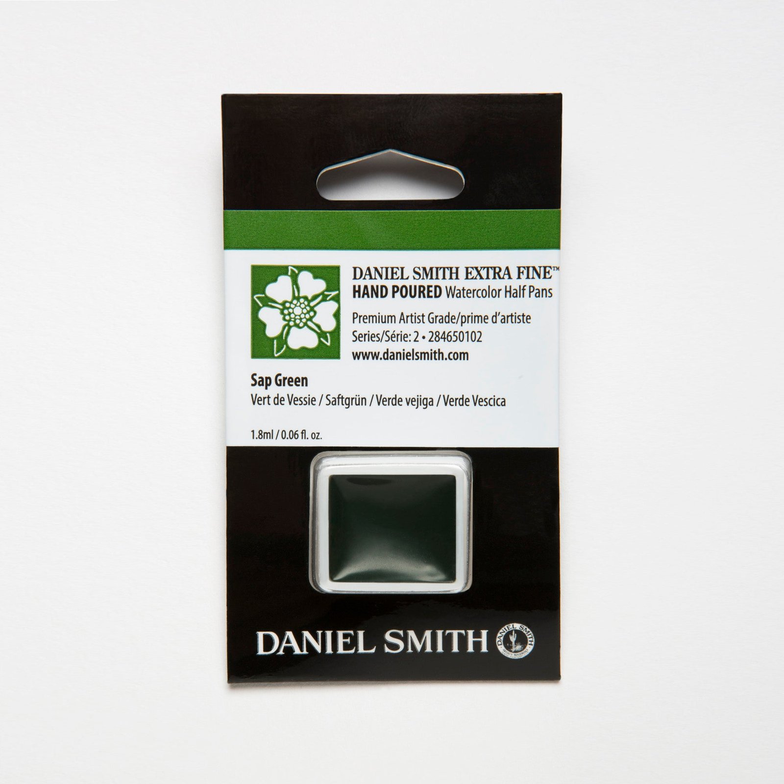 DANIEL SMITH EXTRA FINE WATERCOLOUR HALF PANS SR 2 1.8 ML SAP GREEN (284650102)